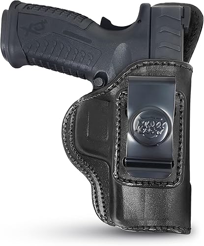 Miniatura 1 de PH - Funda de cuero genuino para Springfield XDM Elite 3.8  Funda táctica de cuero Iwb  Funda de transporte oculta de cuero  Cómodo apéndice de