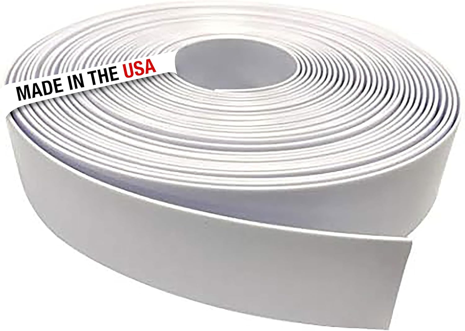 1.5" Wide x 20' Roll Vinyl Strap for Patio Chairs, Lawn Furniture, and Deck Chairs, Make Your Own Replacement Straps, Plus 20 Free Fasteners, (White)