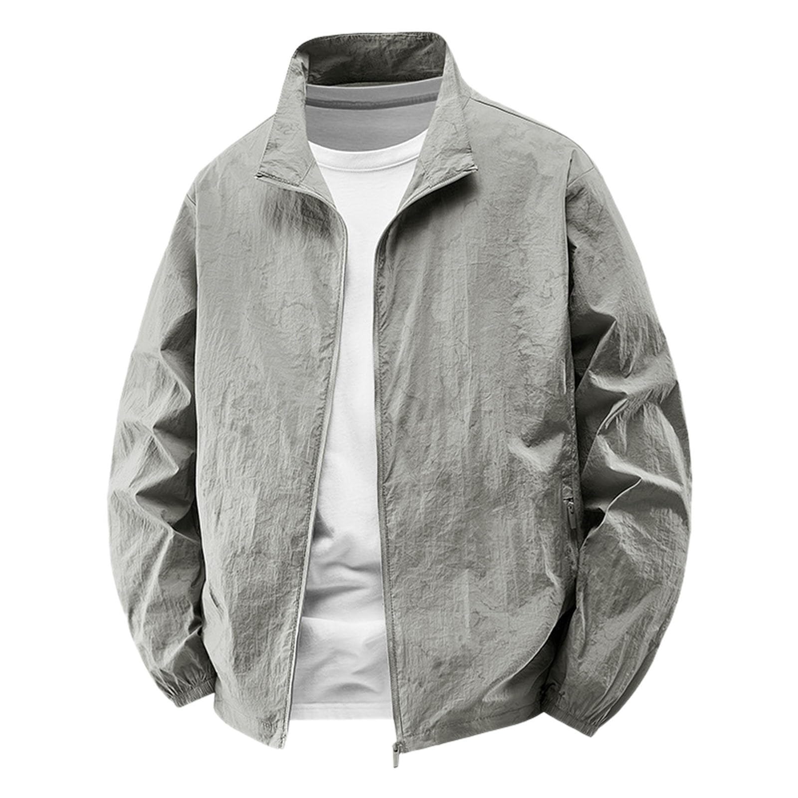 Chaqueta deportiva cortavientos protección solar para hombre ligera transpirable