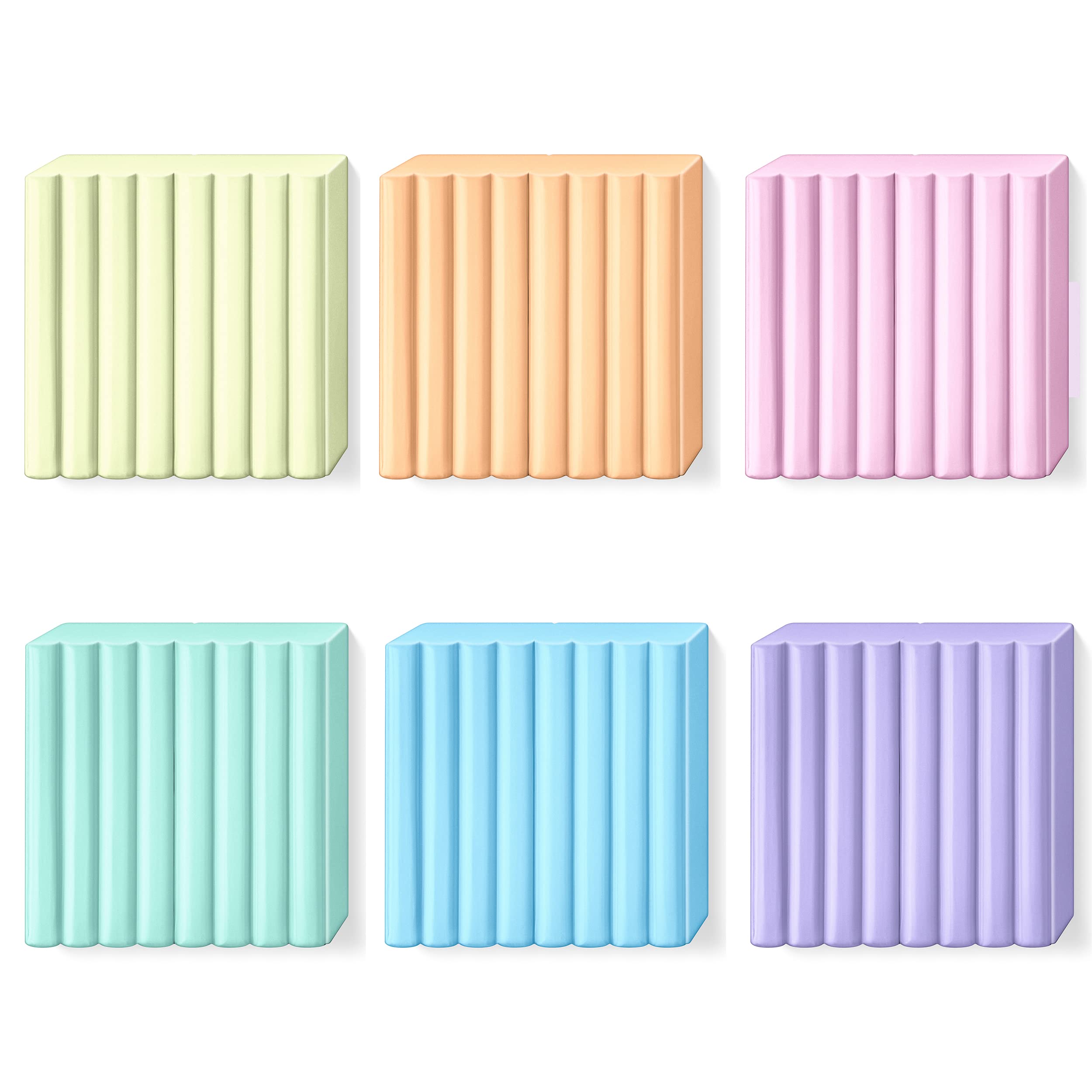 Staedtler 8020-PX FIMO Effect Modelling Clay, 6 Pads of Pastel Colours, 57 g Each, Smooth - Image 2