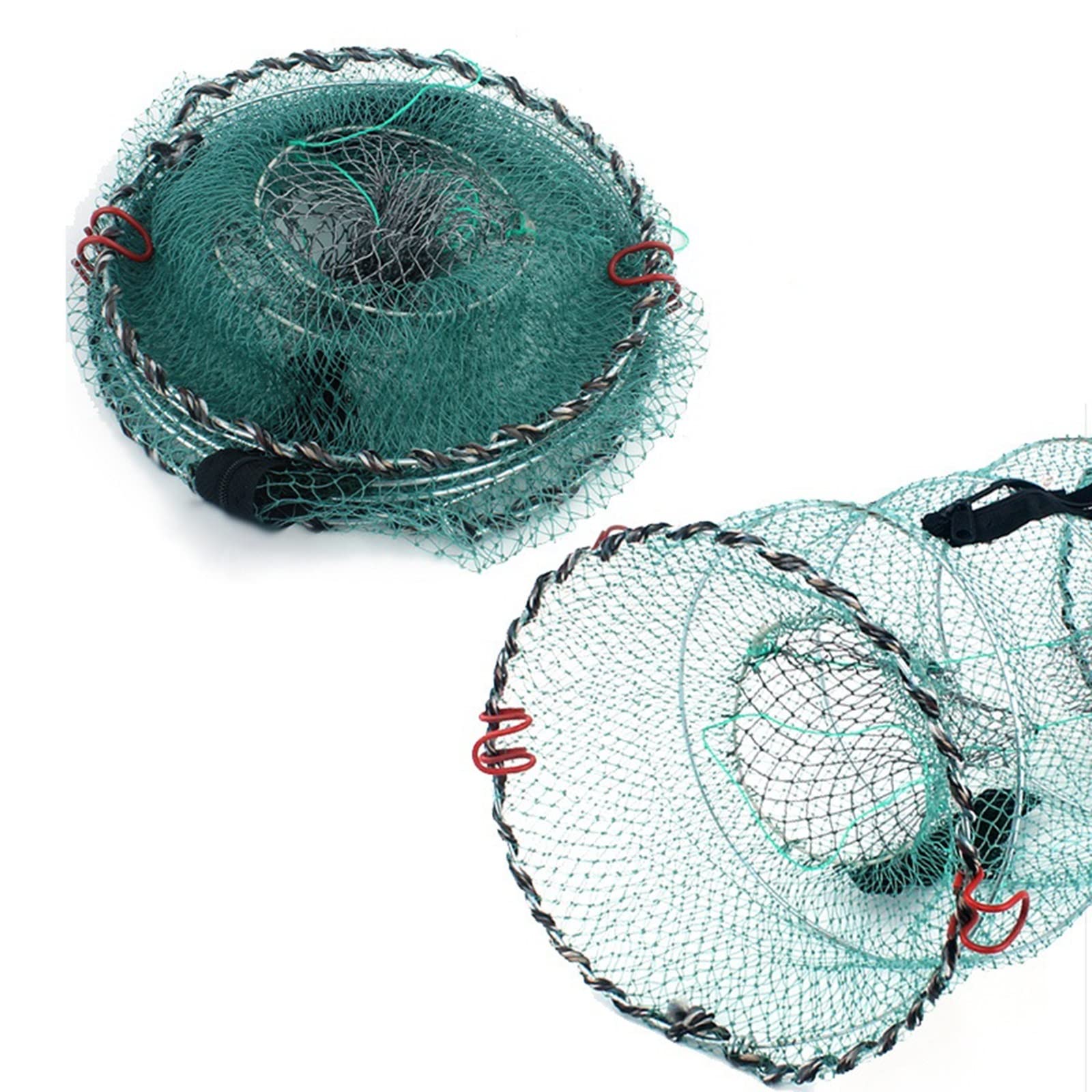 Fischkescher Fischernetzkäfig, Krabbenfänger, Topffalle, Fischernetz, Fisch, Krabben, Garnelenkäfig, zusammenklappbare Krabbenangelwerkzeuge, um ein Entweichen des Netzes zu verhindern Fischnetz ( Col