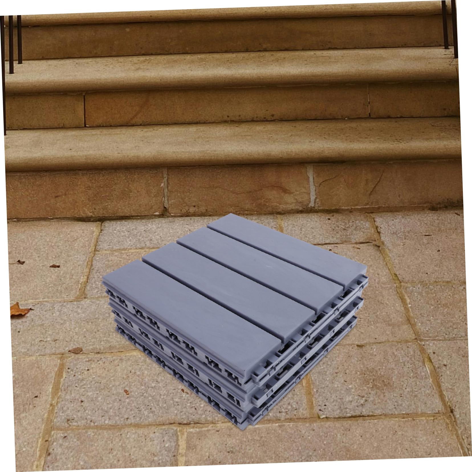 NUOBESTY 6 Baldosas de Suelo Diseño Antideslizante de Patio de Pp de Patio y Fácil Instalación para Terraza y Baño Exterior