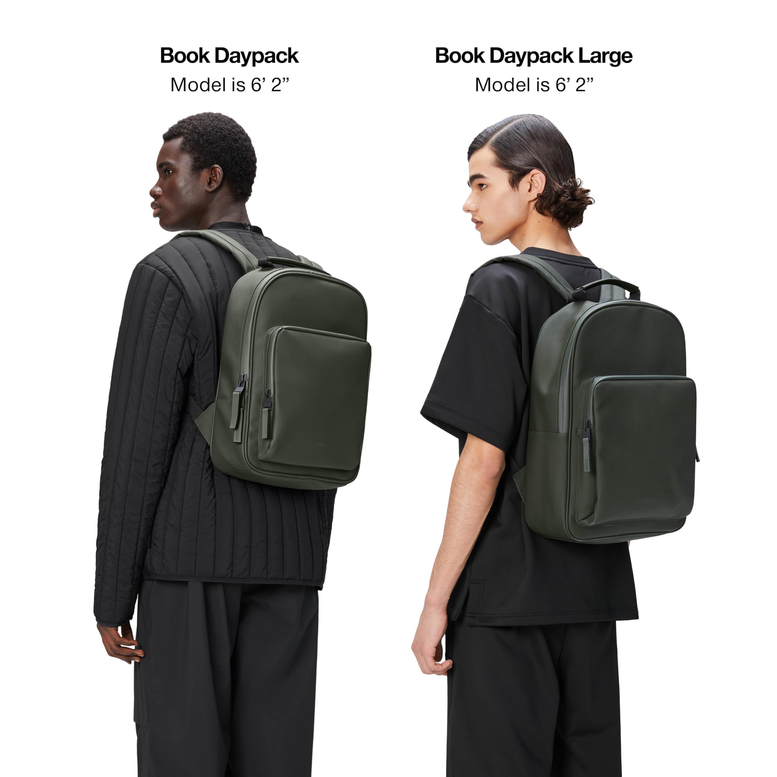 RAINS BOOK DAYPACK LARGE GREEN ART. 13680