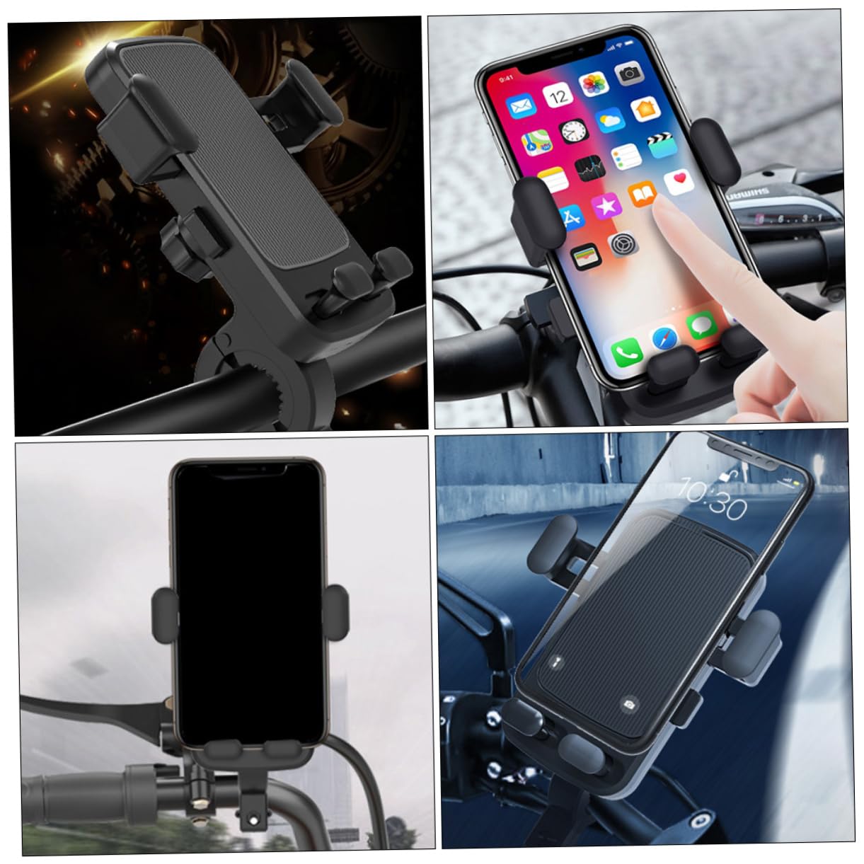 Gatuida 3pezzi Supporto Smartphone Per Bicicletta e Porta Telefono Rotante e Installazione Facile Per Bici Ed Elettriche Compatibile Con Vari Modelli