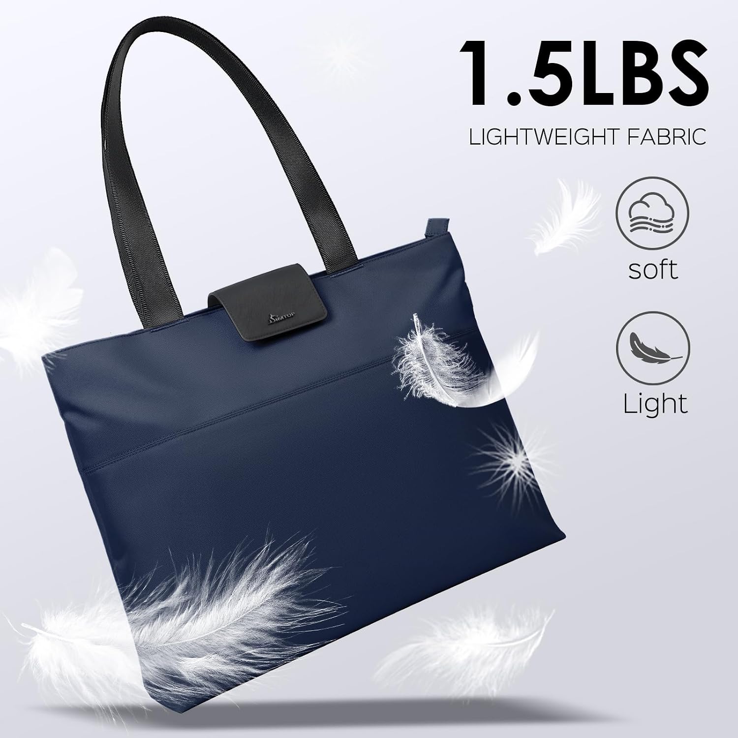 Laptop Tote Bag for Women 16.2 Inch, Lightweight Water-Resistant Work Purse, Professional Briefcase with Magnetic Pocket
