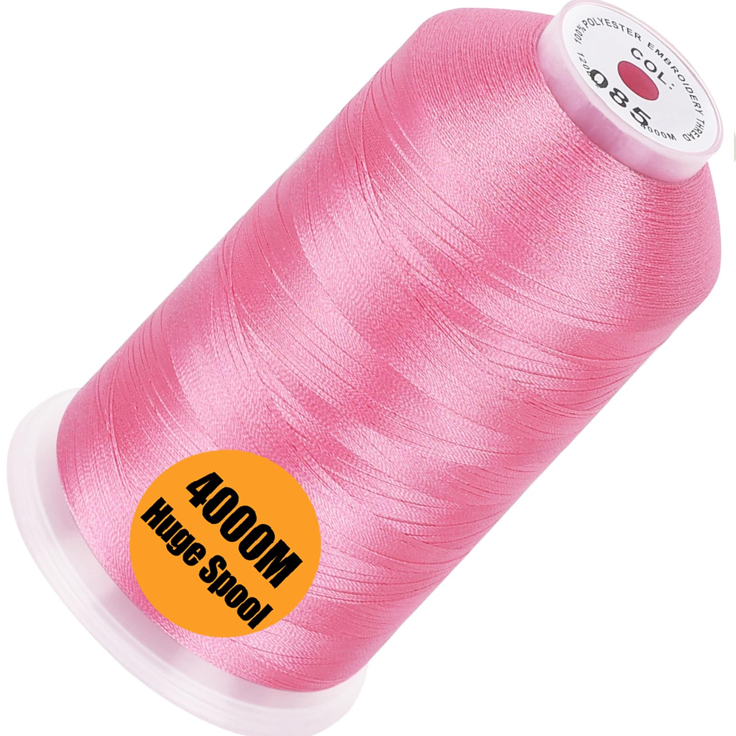 New brothread 4000M Huge Spool Embroidery Machine Thread - Pink