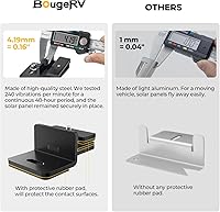 Vista 6 de Kit de montaje en cangrejo para panel solar BougeRV para autos con barras transversales, abrazaderas de techo para portaequipajes se ajusta a
