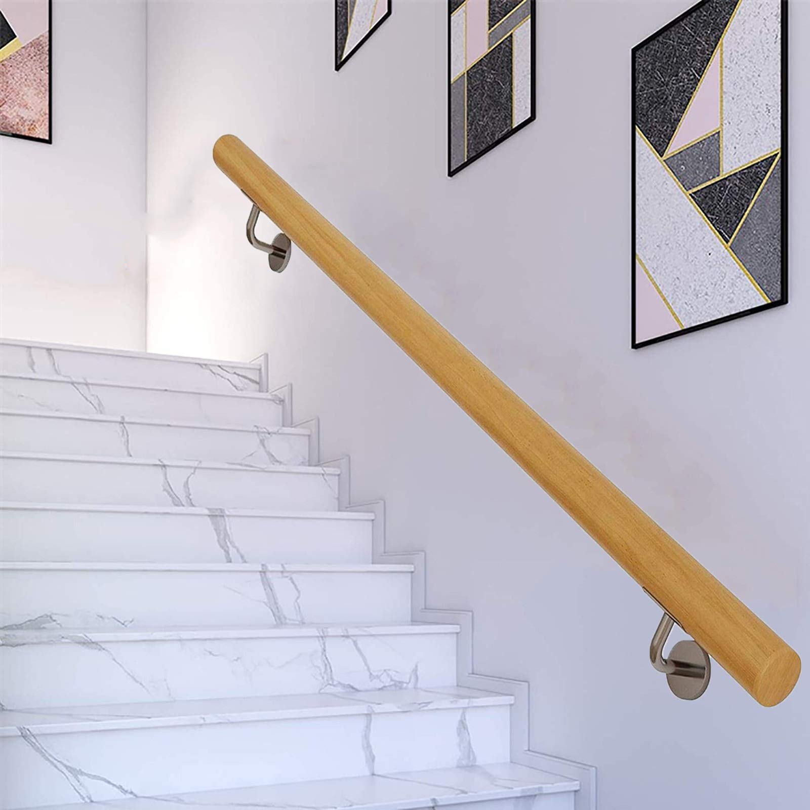 Garde-corps de terrasse et couloir en bois, rampe de sécurité murale pour le jardin et la maison