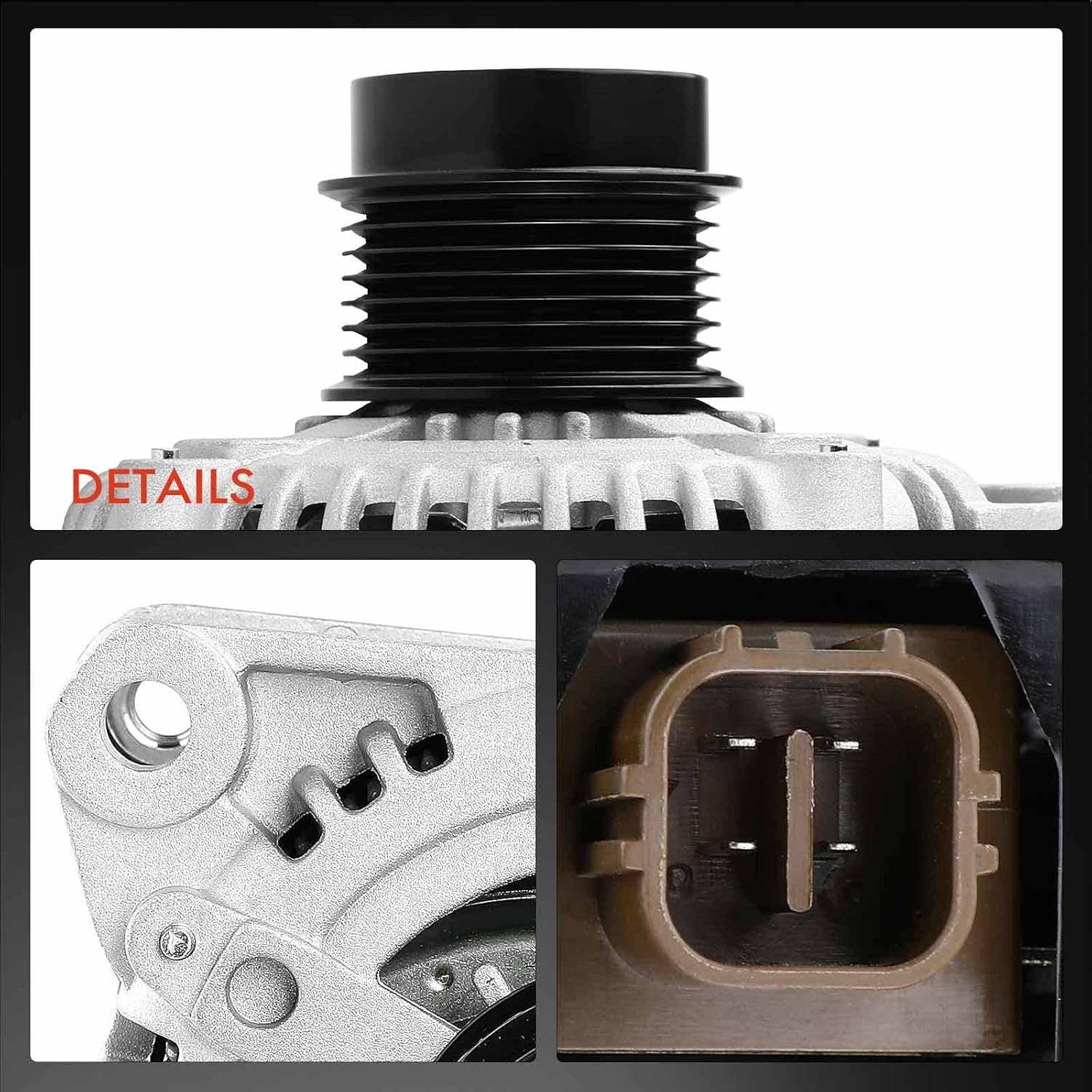 A-Premium Alternator Compatible with Toyota RAV4 2006 2007 2008, L4 2.4L, 12V 100A CW 7-Groove Clutch Pulley, Replace# 1042104790, 1042104791, 1042104792, 27060-28300