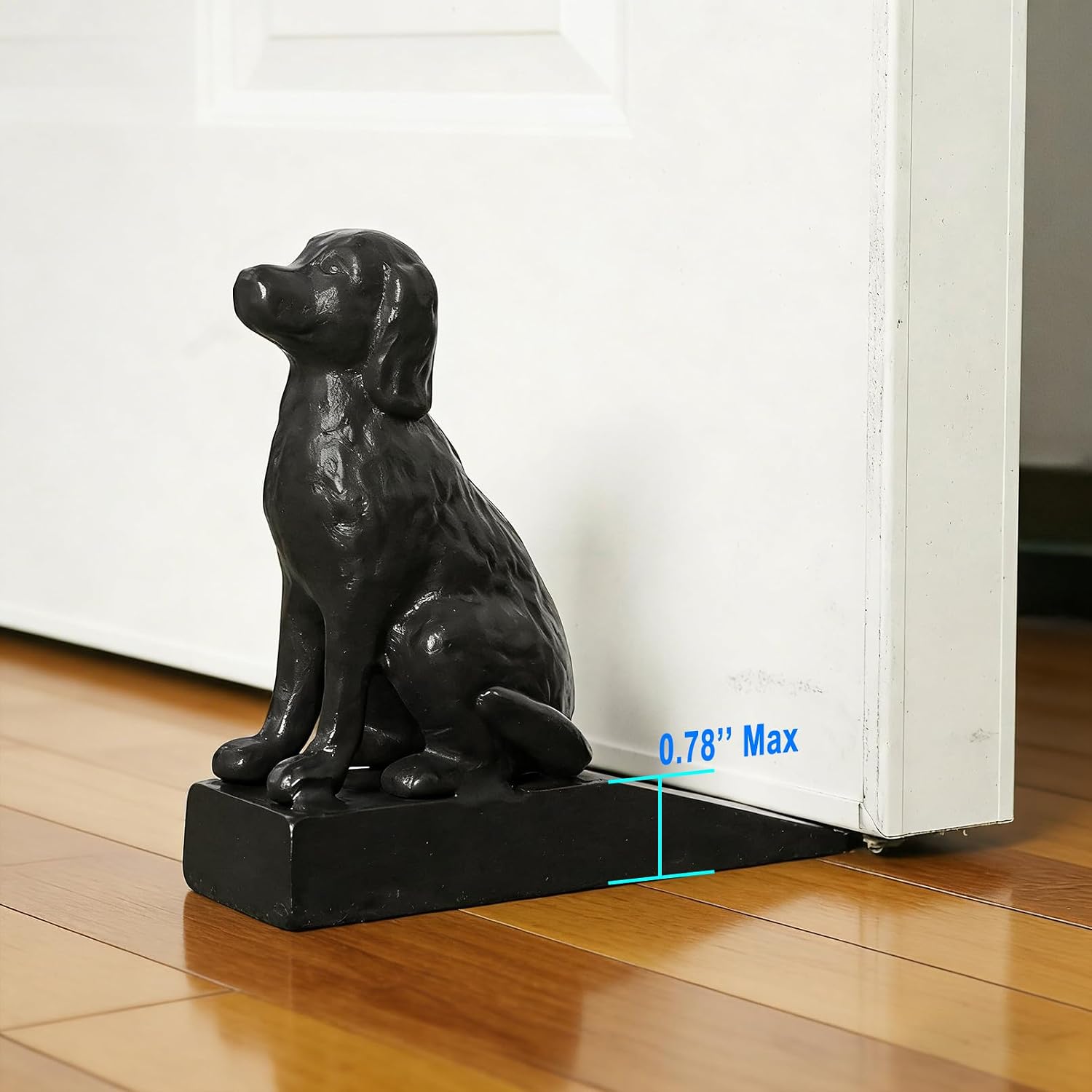 DreamsEden Heavy Duty Cast Iron Dog Door Stopper - Cute Sitting Labrador Decorative Door Wedge, Vintage Floor Doorstop for Indoor Outdoor