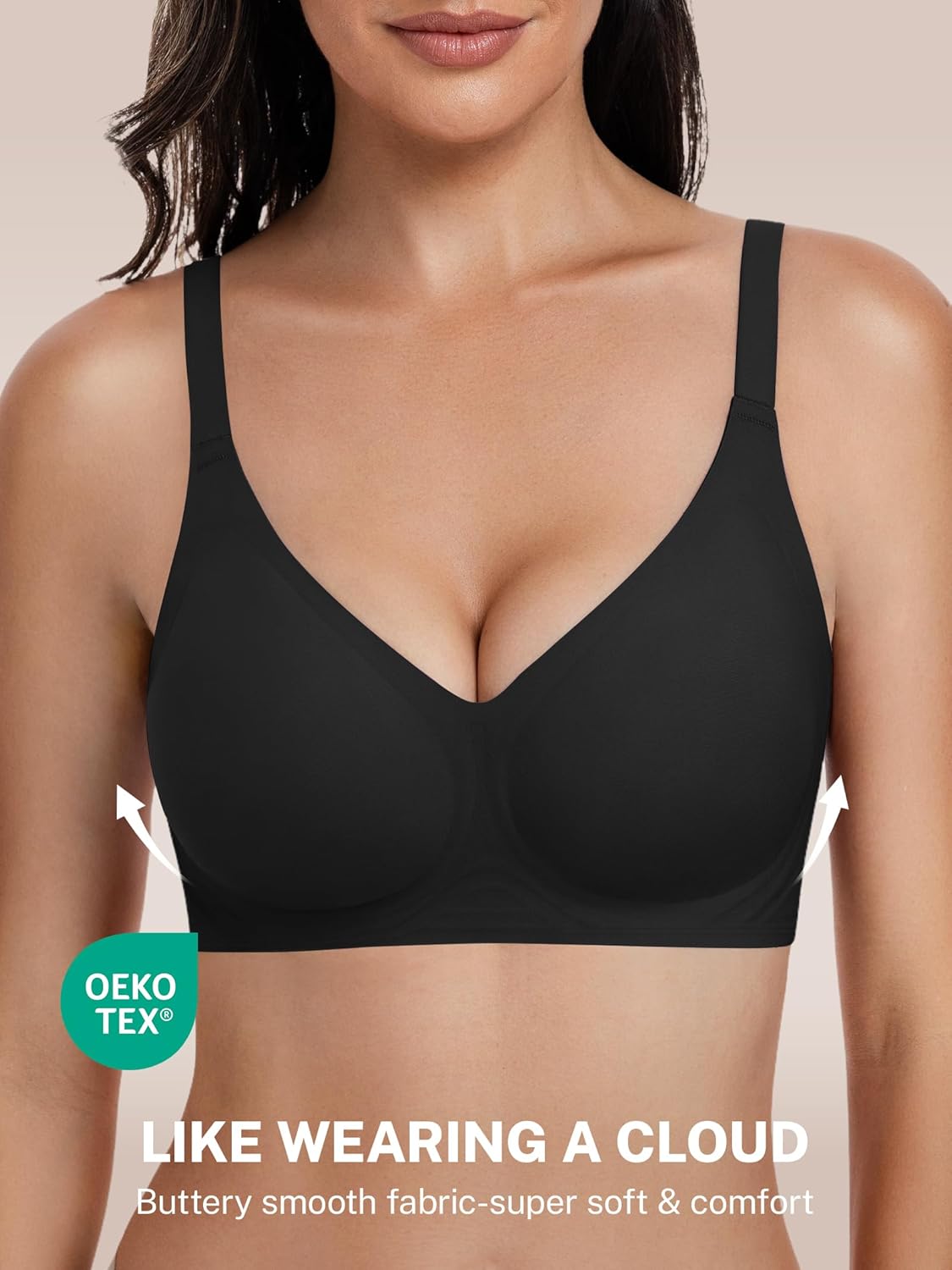 habibee Bra for Women No Underwire Comfort Seamless Bras Push Up Wireless Bras Full Coverage Bralettes, Bra Extender