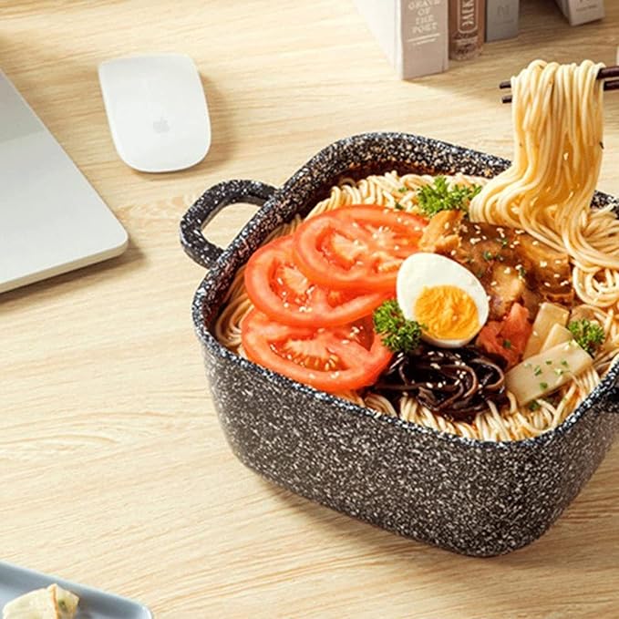 Olla sopera rectangular con tapa de vidrio y fondo antiadherente miniatura 2