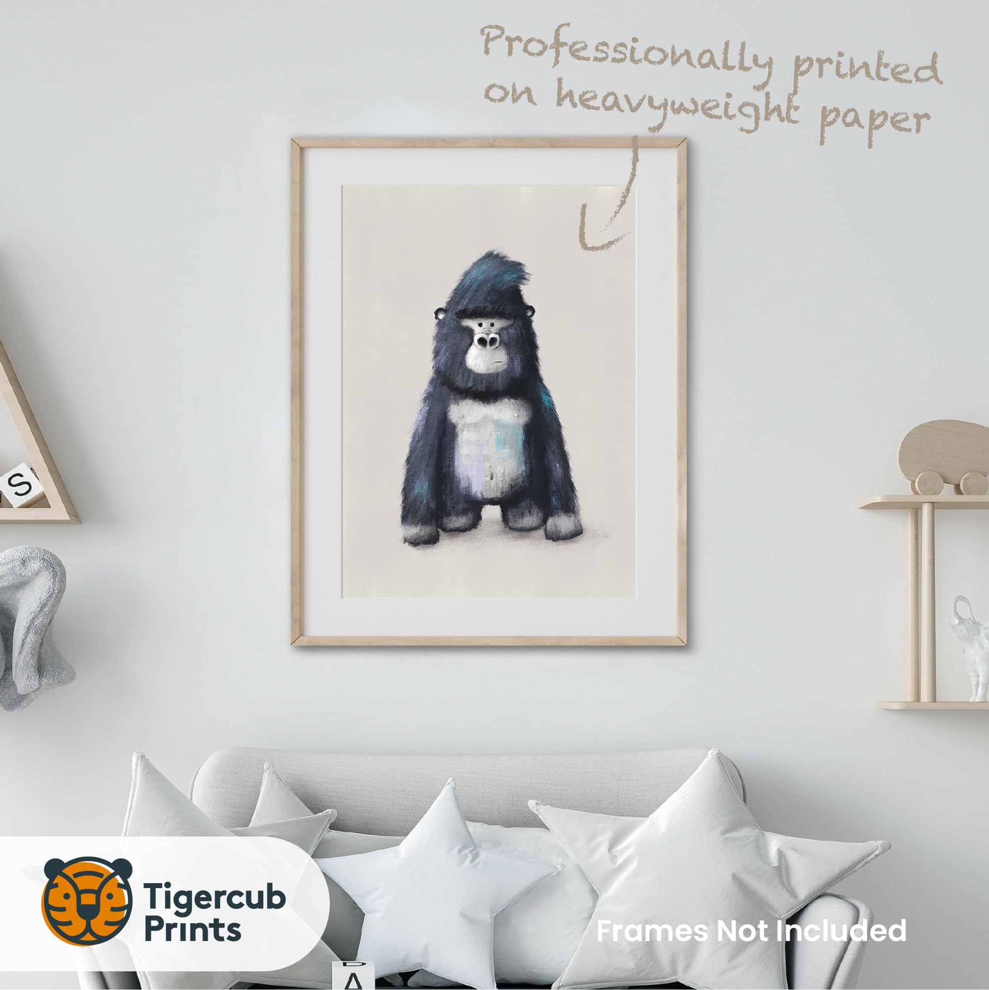 Tigercub Prints Jungle Safari Animal Nursery Prints, A4 - Set of 4 - Image 3