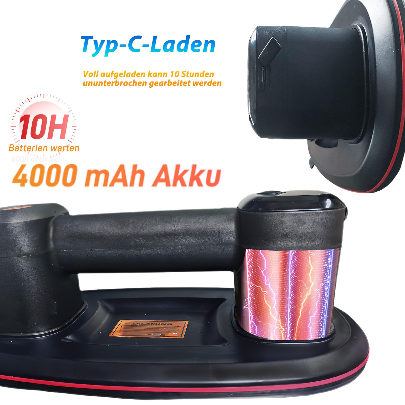 Saugheber Fiesen, Akku Saugheber mit 2 Motoren 4000 mAh, Glassauger 26 cm Durchmesser 300 kg Saugkraft mit LCD-Anzeige für Fliesen Glas Marmor