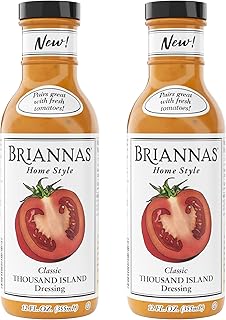 BRIANNAS - Home Style Thousand Island Dressing - Fine Salad Dressing made with Premium Ingredients - Gluten Free and Kosher Salad Dressing - 12 oz. Bottles - 2 Pack