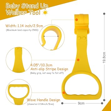 JoyPlus 4PCS Baby Playpen Pull Up Rings, Baby Crib Hanging Ring, Baby Cot Hand Rings, Baby Stand Up Dangling Pull Up Rings, Baby Walking Exercises Assistant Crib Pull Rings Toys to Help Baby Stand