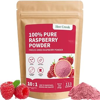 Hee Creek 100% Pure Freeze Dried Raspberry Powder 16oz/453g No Added Sugar