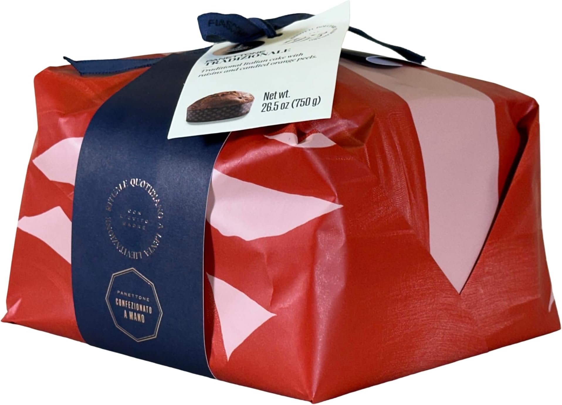 Fiasconaro Traditional Panettone 750 Gram Red Bow Wrapped