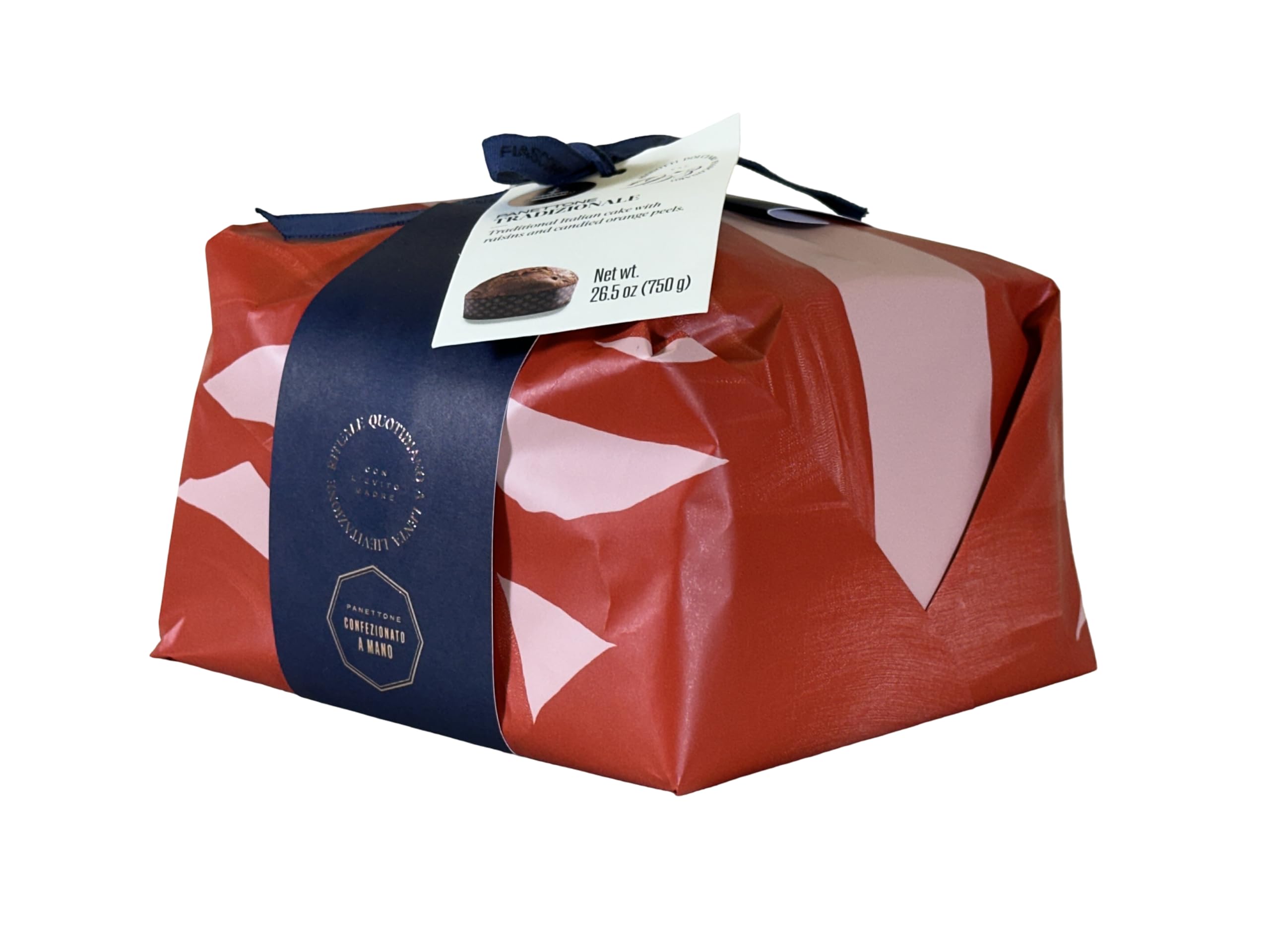 Fiasconaro Traditional Panettone 750 Gram Red Bow Wrapped