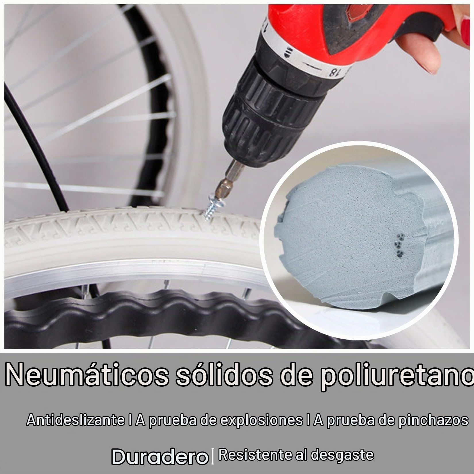 ESOYAWE Ruedas para Sillas De Ruedas 24 Pulgadas 2 Piezas, Antideslizante Poliuretano Ruedas Traseras para Silla De Ruedas, Aluminio Ligero Accesorios para Sillas De Ruedas Minusvalidos (Color : Blac