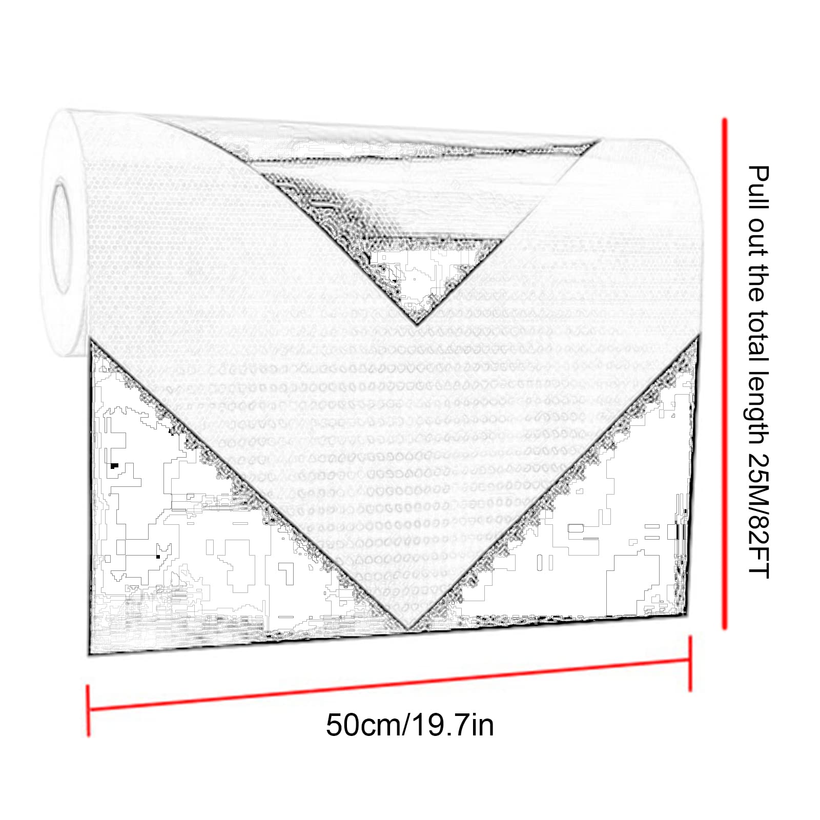 PROPFE Cinta Reflectante de Flecha Impermeable, Cinta Reflectante de 19.7" x 82 pies para Exteriores, Cinta de Seguridad de Alta Visibilidad para vehículos, remolques, Barcos, Carteles