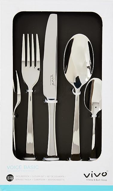vivo by Villeroy & Boch Group - Voice Basic cutlery, 30 pcs., for up to 6 persons, stainless steel, dishwasher safe