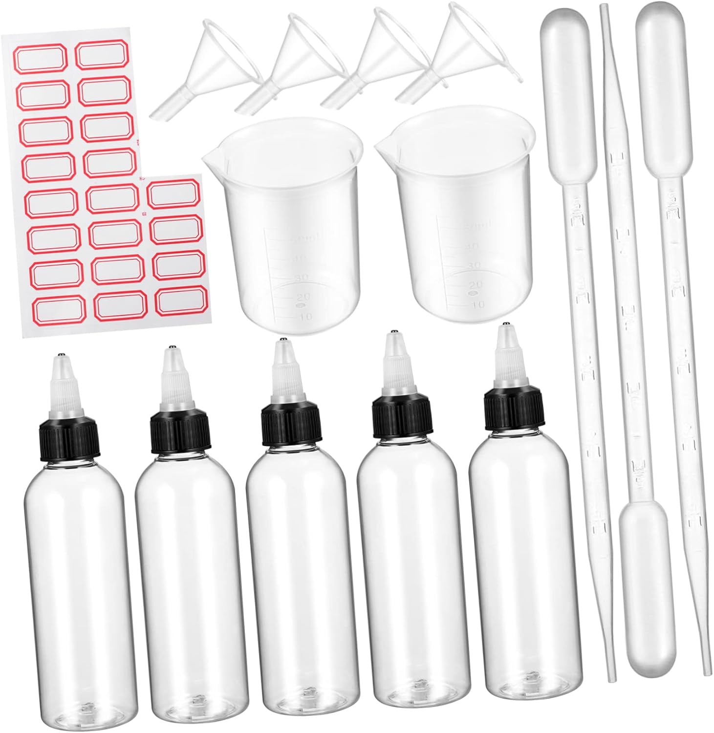 Baluue 1 Set Test Dropper Bottle Glass Containers for