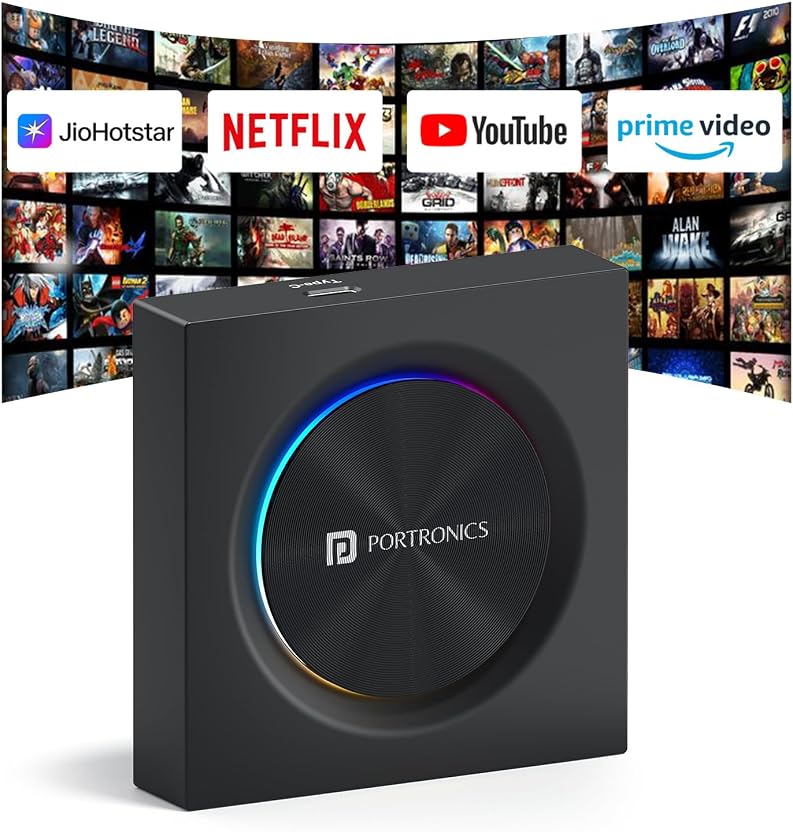 Portronics Tune Prime CarPlay & Android Auto Adapter (4 GB RAM, 64 GB)
