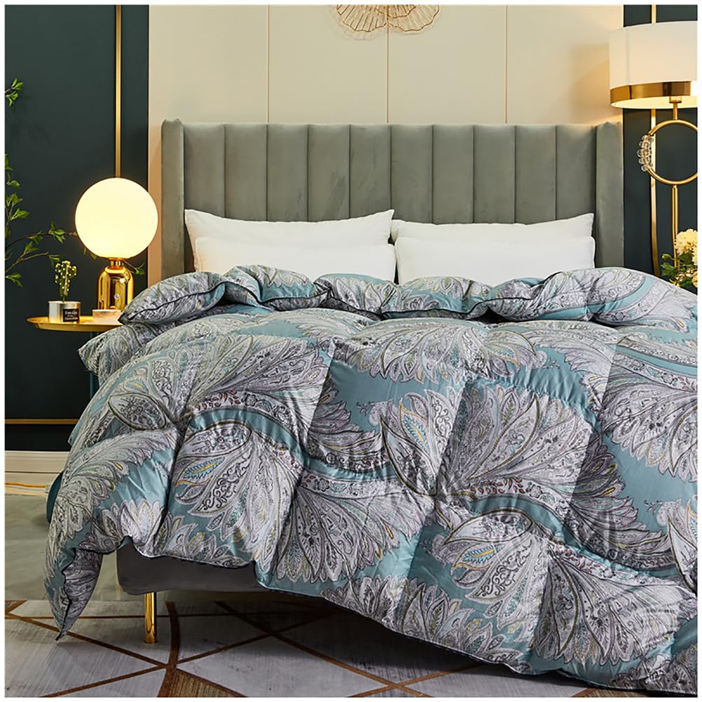 Couette en duvet d'oie blanche 4 saisons ZTGL 220x240cm lavable