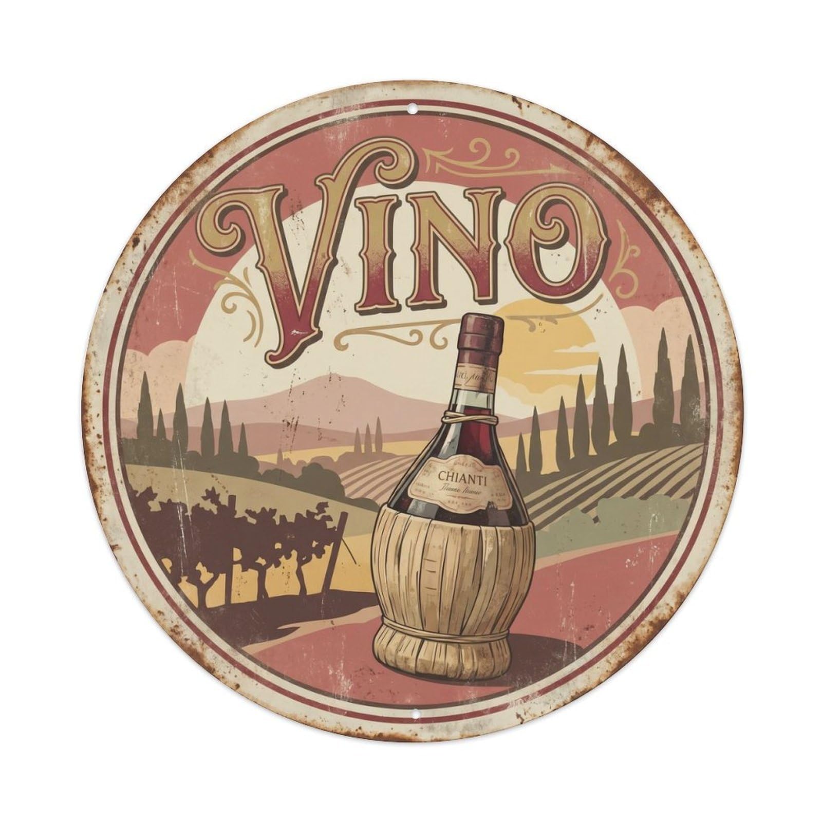 Wine Tasting Cellar Cuisine Culture Vintage Travel Metal Tin Sign