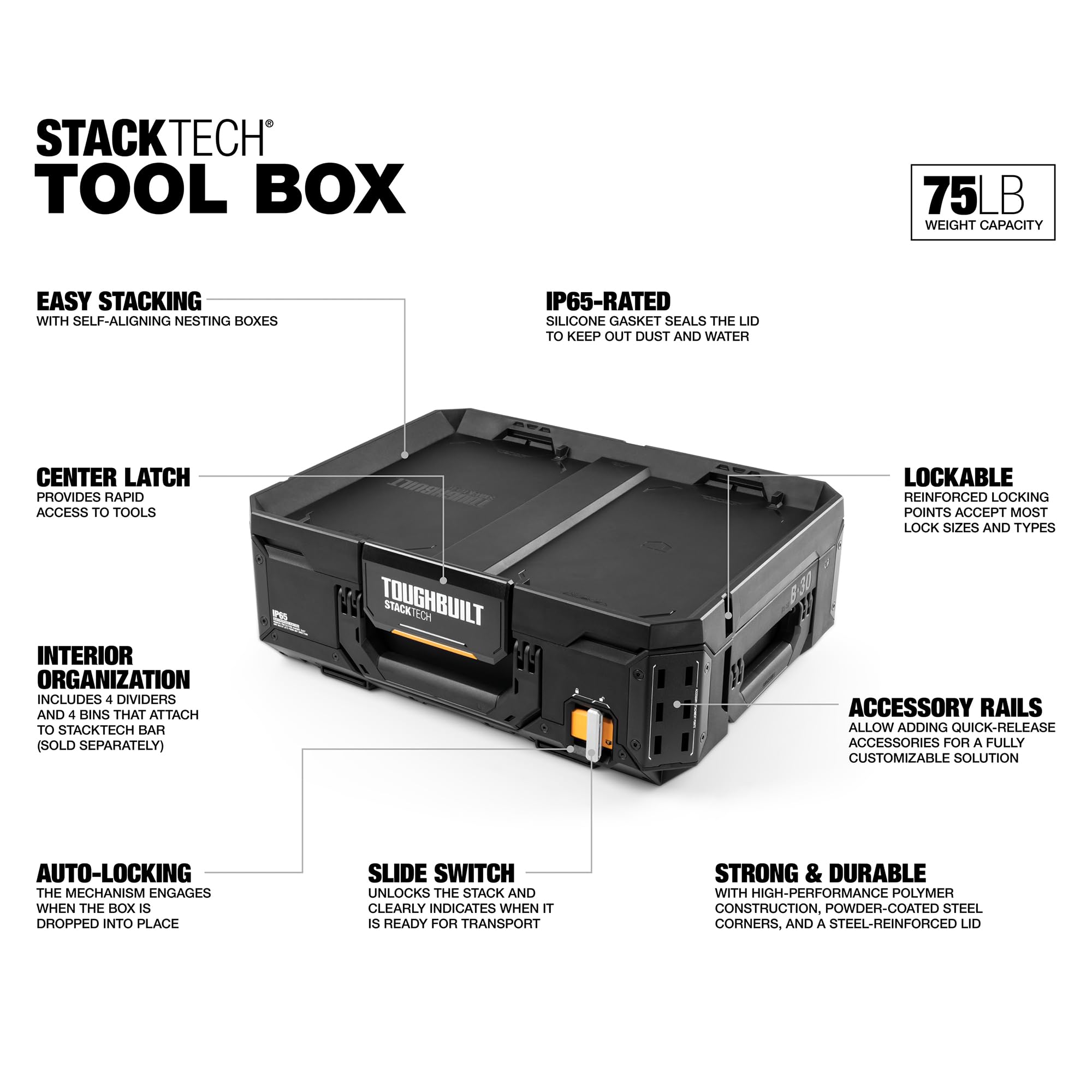 Amazon.co.jp: TOUGHBUILT（タフビルト）STACK TECH(スタックテック 