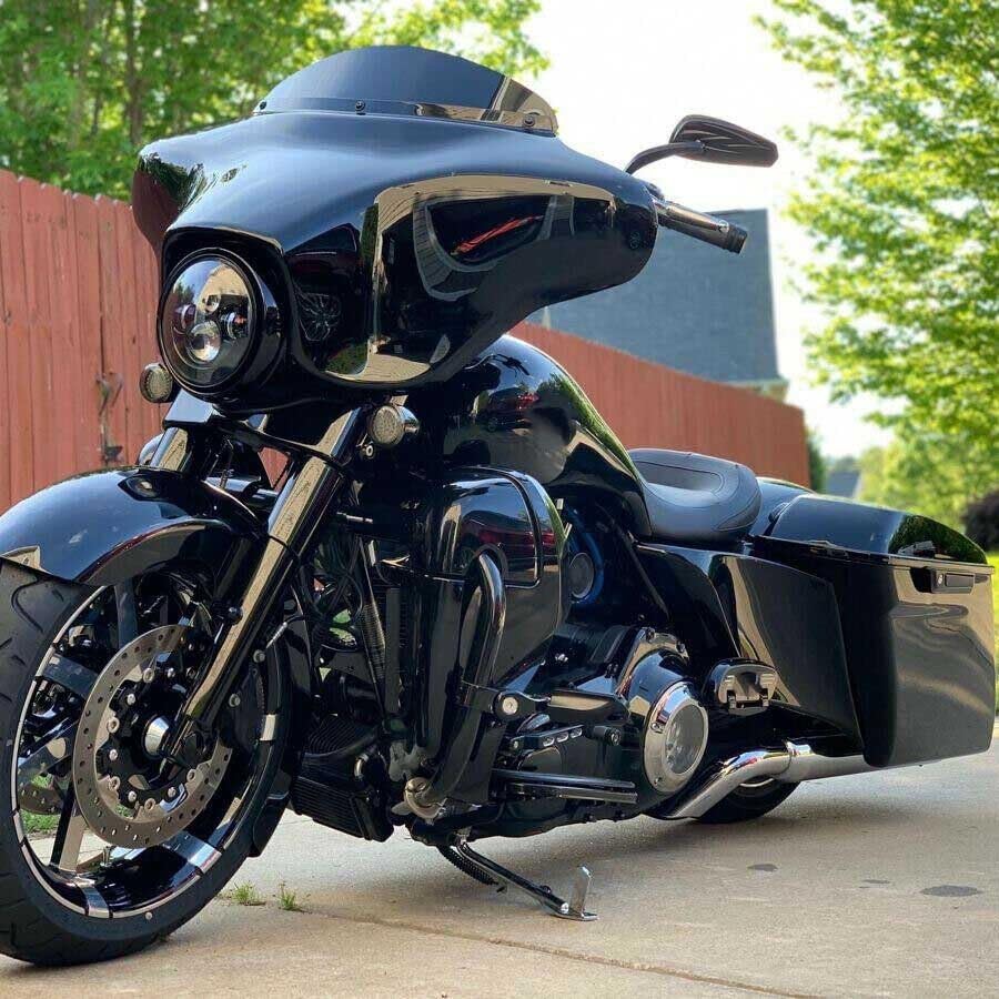Rétroviseurs pour Harley Roue Libre FLRT en alliage robuste noir - 7