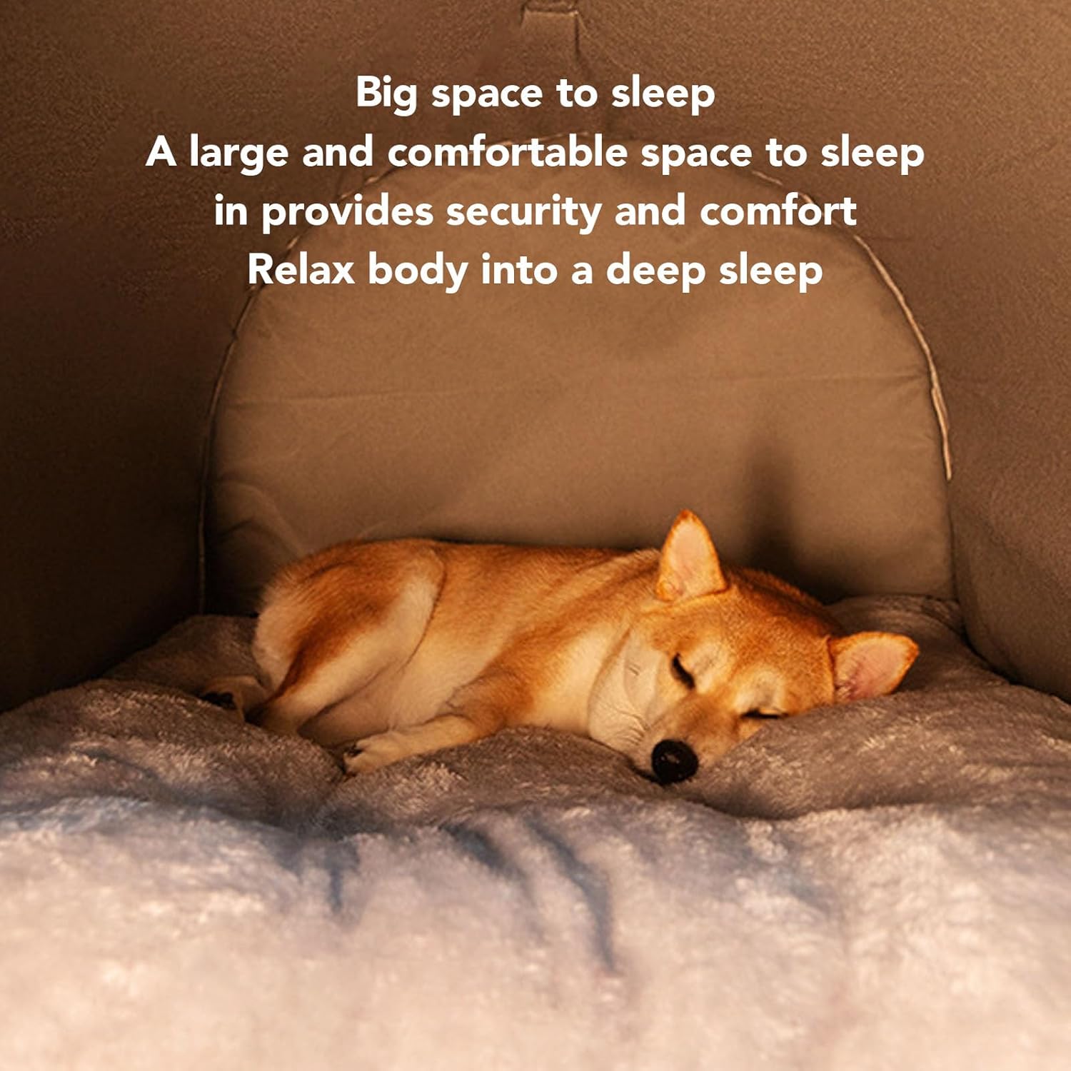 Winter Dog Bed Self Warming Puppy House Cozy Cat Sleeping Tent Foldable Dog House Kennel Bed Mat with Cushion Pet Cave Bed Warm Cat Bed for Small Medium Large Dogs Cats (XL)