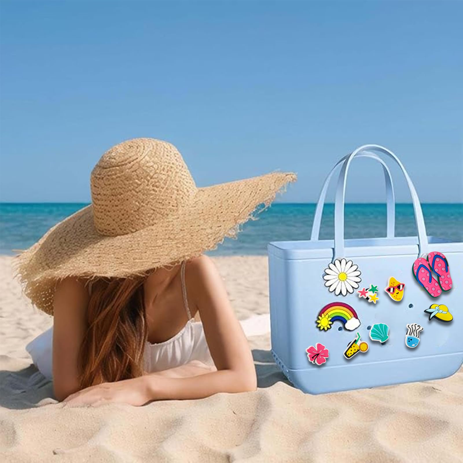 Borg Accesorios Colgantes para Bolsa de Playa 10 Unidades Goma Resina