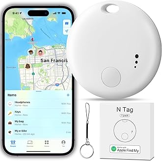 Tracker Tag Bluetooth Tracker, Smart Tag Locator Tracking Device, Keys Finder and Item Locator,Air Tracker Item Finders with Find My(iOS Only) Track Your Keys,Wallet,Luggage and Bag