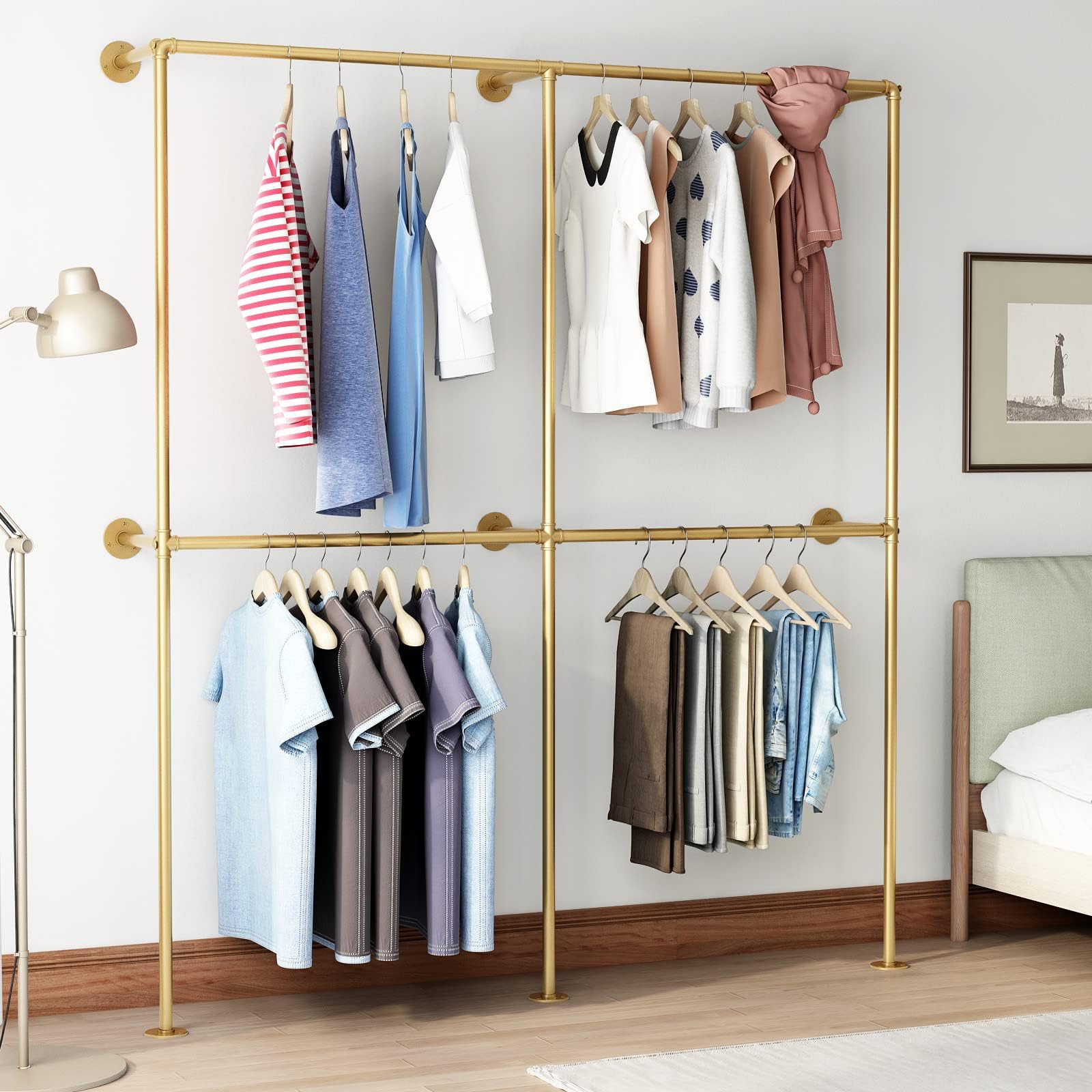 Amazon.com: MDEPYCO 2 Pcs Height Adjustable Metal Chain Clothing ...