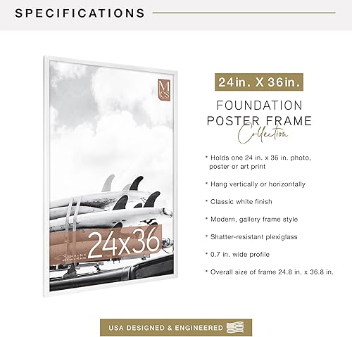 Vista 78 de MCS Gallery Foundation - Marco de póster, marco de fotos para arte de pared, negro, 16 x 20 pulgadas, individual