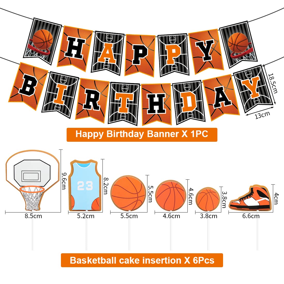 27pcs Basketball Theme Birthday Party Supplies, Basketball Party Theme
