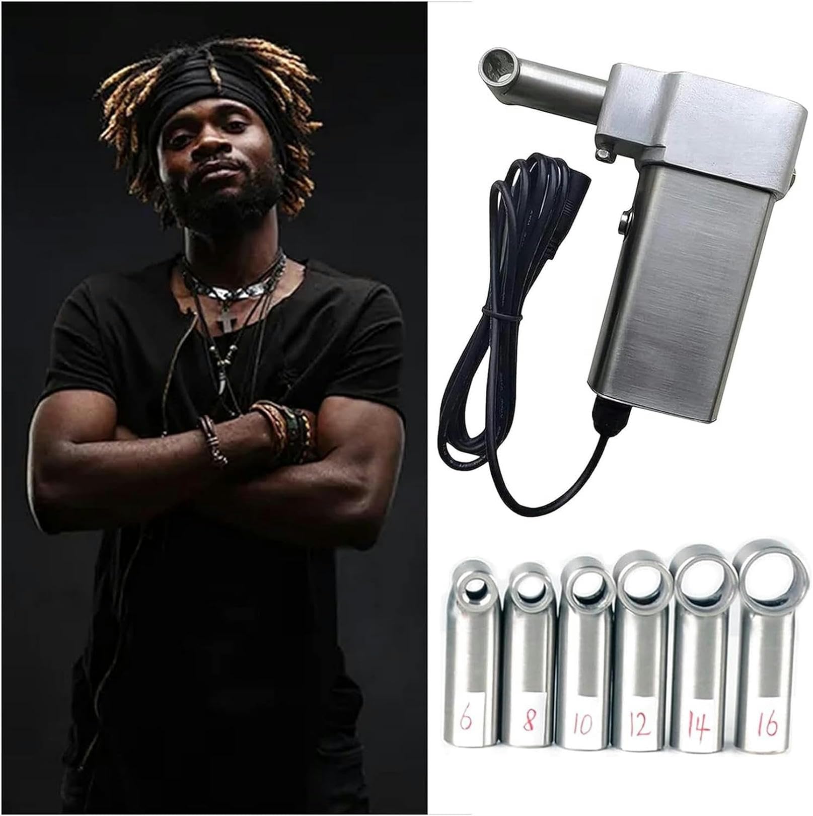 Machine dreadlocks portable avec crochets électriques pour tresser