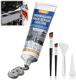 Dishwashing Rust Paint, Plastic Putty Repair, Waterproof and Corrosion-Resistant, Specially Designed to Repair Surfaces of Dishwasher Baskets, 50 ml, Grey