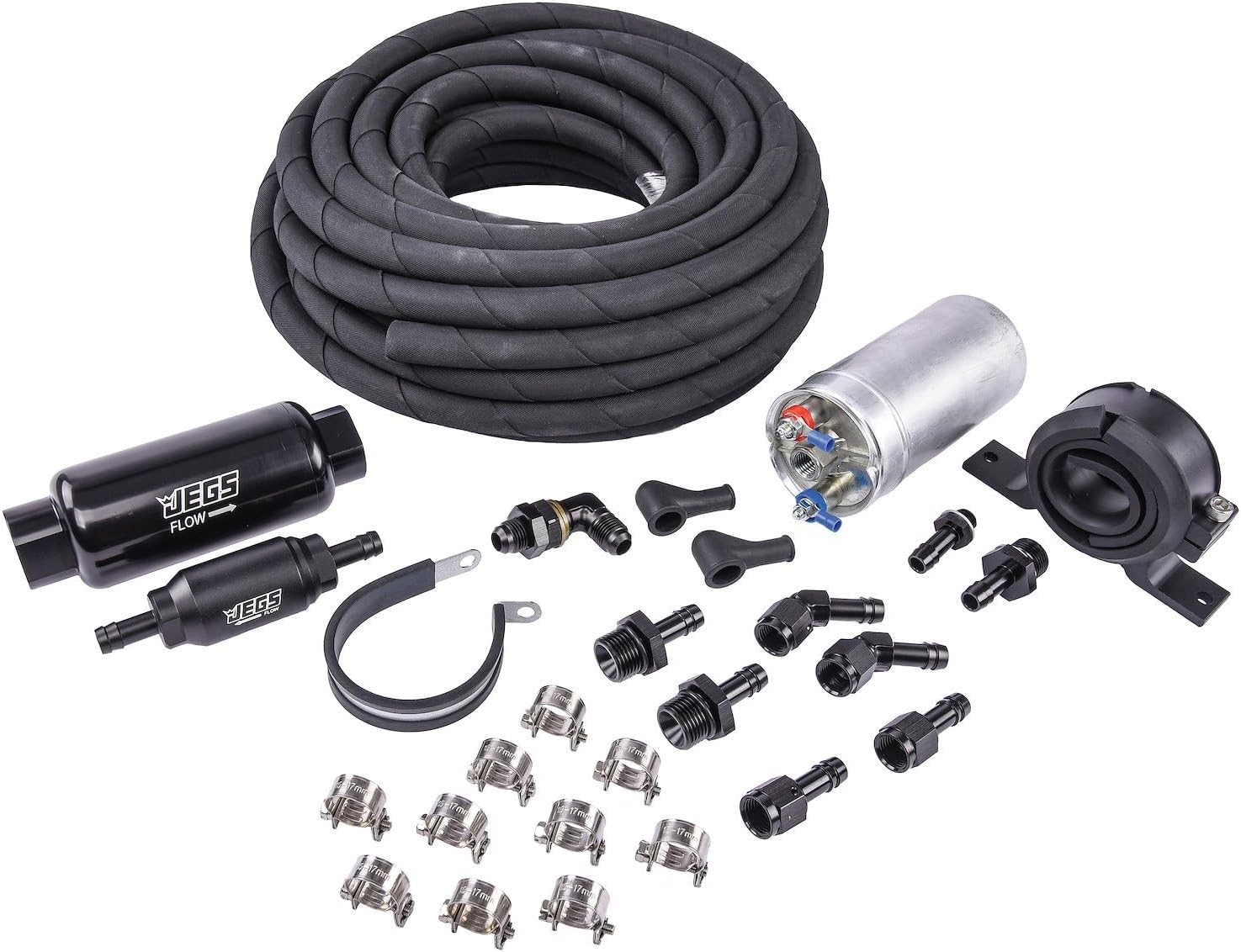 JEGS 15948 Fuel Injection Fuel Delivery Kit In-line Frame Mount Up to 650 HP Ext