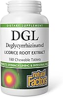 Vista 9 de Natural Factors DGL Masticable - Suplemento de apoyo digestivo con extracto de raíz de regaliz - Tabletas masticables que apoyan el revestimiento