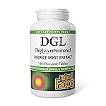 Natural Factors DGL Chewable - Digestive Support Supplement with Licorice Root Extract - Chewable Tablets Support Stomach Lining & Health - Non-GMO & Gluten-Free - 180 Chewable Tablets (180 Servings)