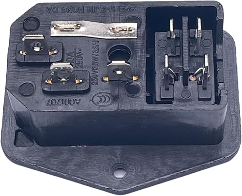 Miniatura 3 de Enchufe de alimentación de CA con interruptor, fusible y lámpara, montaje en chasispanel - toma de corriente alterna y fusible y swtich (2 unidades)