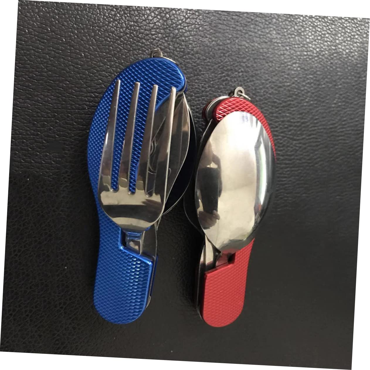 BESPORTBLE 3 Set Di Posate Essenziali Da Viaggio Forchetta Cucchiaio Bacchette Stoviglie Portatili Pieghevoli E Compatte Per Lescursionismo