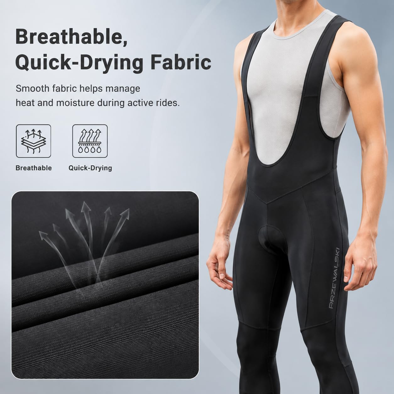 Przewalski Radhose Herren Winter Lang 4D Gepolstert