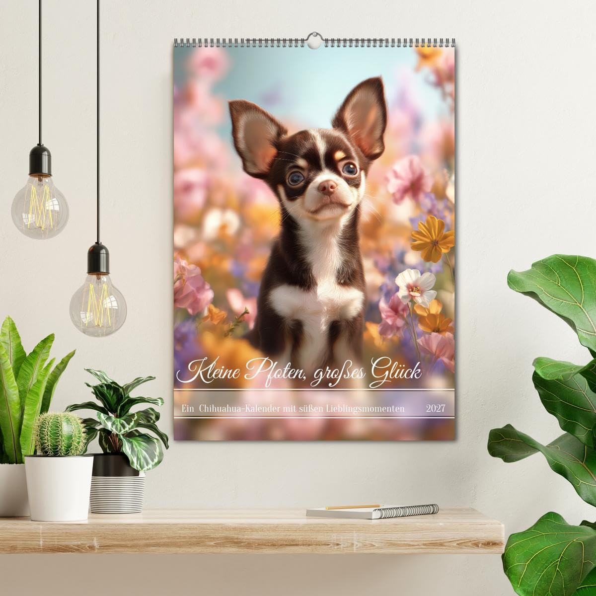 Kleine Pfoten, großes Glück (Wandkalender 2027 DIN A2 hoch), CALVENDO Monatskalender: Dieser Chihuahua-Kalender zeigt die süßesten Fellnasen in ... herzerwärmenden Momenten. (CALVENDO Tiere)