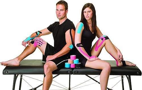 Vista 40 de MUELLER Cinta terapéutica de kinesiología de medicina deportiva, cinta atlética de calidad, sin látex, 20 tiras en I precortadas, 2 x 9.75 pulgadas