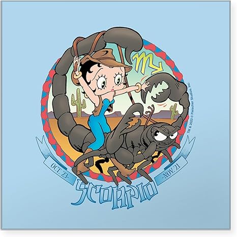 CafePress Betty Boop Zodiac Sign Scorpio Square Bumper Sticker Car Decal