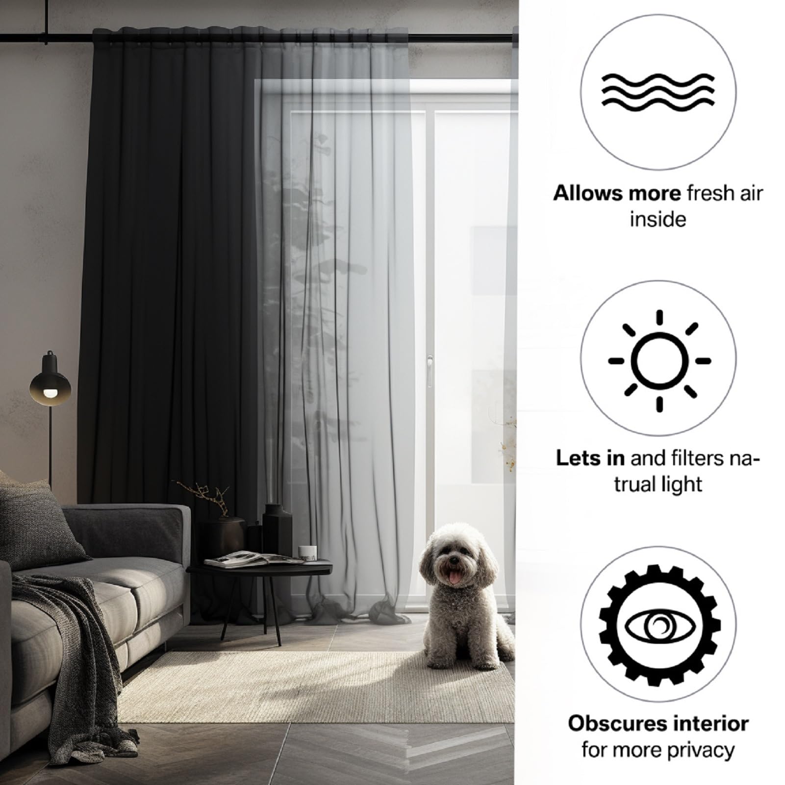NAKIHOUSE Voile Curtain - Image 4